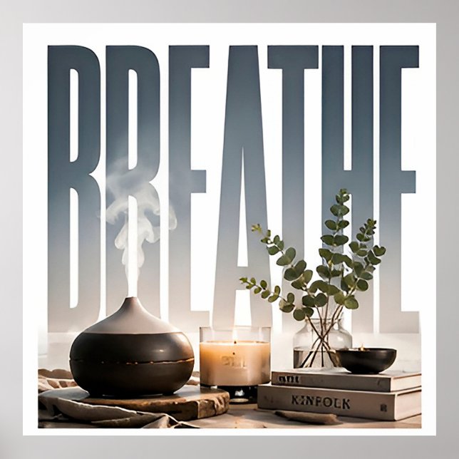 Affiche Visuel éditorial de mindfulness Luxe Respirer  (Devant)