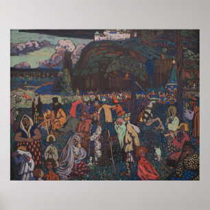 Affiche Vitalit Abstrait, Vassily Kandinsky Colorful Life