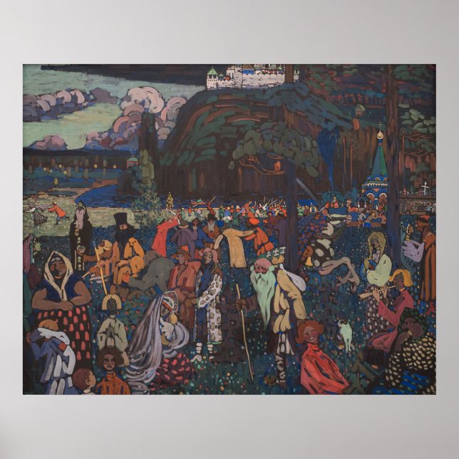 Affiche Vitalit Abstrait, Vassily Kandinsky Colorful Life (Devant)