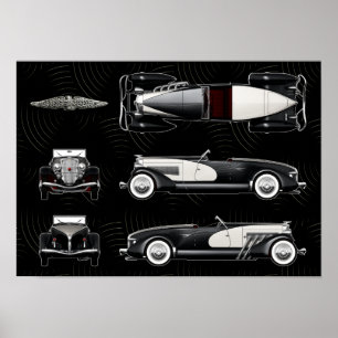 Affiche Vitesse Duesenberg