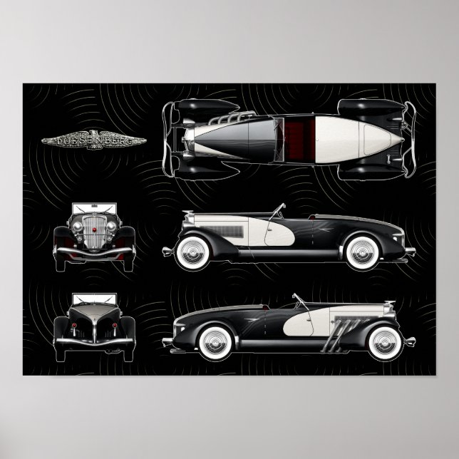 Affiche Vitesse Duesenberg (Devant)
