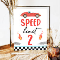 Vitesse Limite 2 Red Race Car Two Fast Boy Anniver
