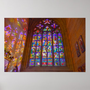 Affiche Vitrail, Cathédrale Saint-Guy, Prague