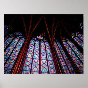 Affiche Vitrail de la Sainte-Chapelle à Paris Photo