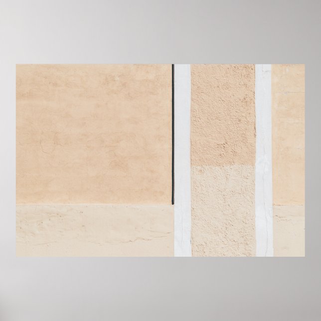 Affiche Vitre encadrée en bois blanc (Devant)