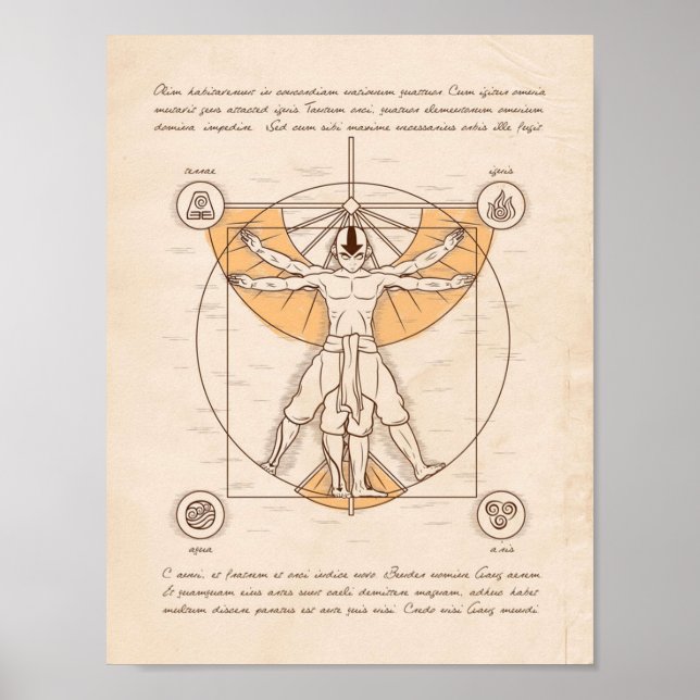 Affiche Vitruvian Aang (Devant)
