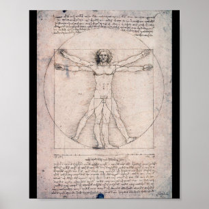 Affiche Vitruvian ManVitruvian Man, Leonardo da Vinci