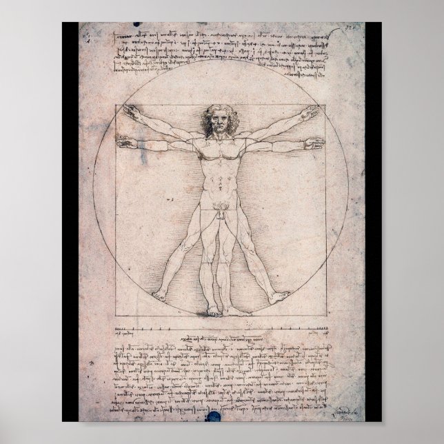 Affiche Vitruvian ManVitruvian Man, Leonardo da Vinci (Devant)
