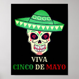Affiche VIVA CINCO DE MAYO drôle crâne fête cadeau idée