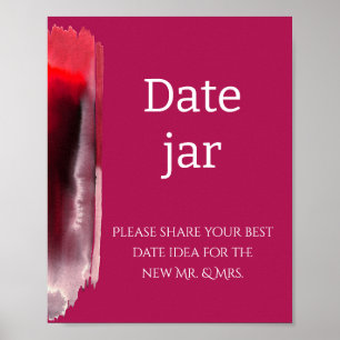 Affiche Viva Magenta, Minimaliste pot de date enterrement