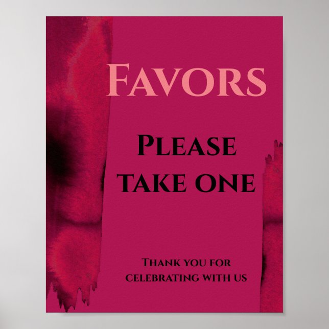 Affiche Viva Magenta, Moderne Faveurs, prenez-en un (Devant)