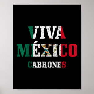Affiche Viva Mexico Cabrones Funny Cinco De Mayo Mexico F