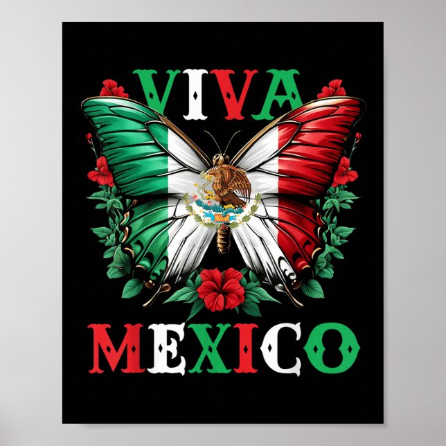 Affiche Viva Mexico Fête de l'Indépendance du Mexique Papi (Devant)