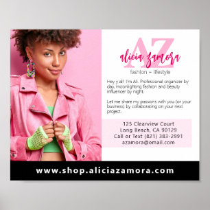 Affiche Viva Modern Magenta Mode Photo personnalisée Marke