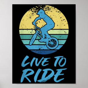 Affiche Vivant Pour Faire Du Vélo Bmx Équitation Motocross