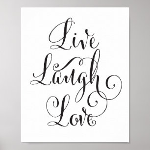 Affiche Vivant, rire, copie d'art d'amour