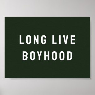 Affiche Vive Boyhood Boy's Room Salle de jeu Nursery Wall