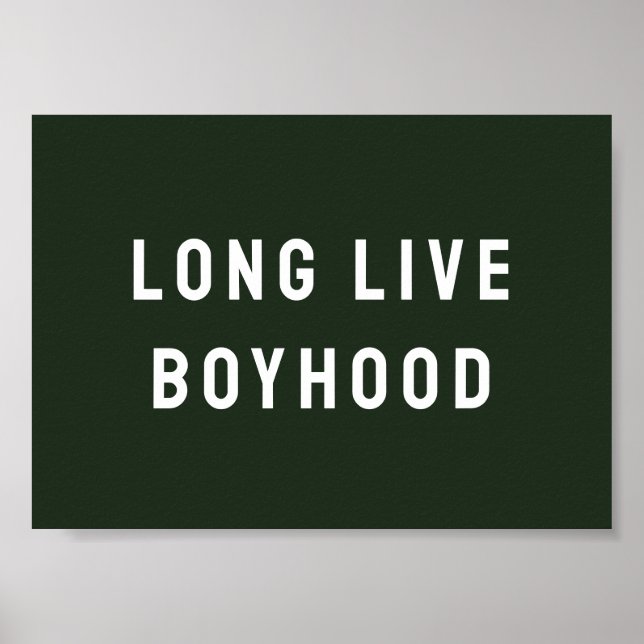 Affiche Vive Boyhood Boy's Room Salle de jeu Nursery Wall (Devant)