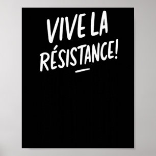 Affiche Vive La Résistance contre Trump