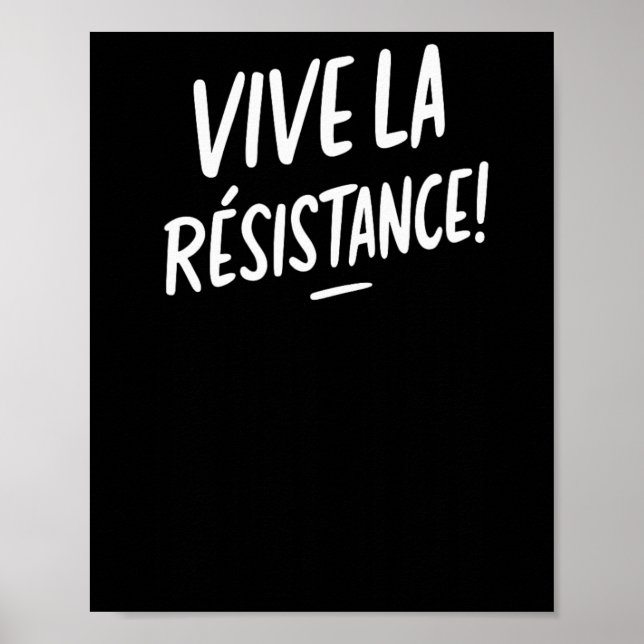 Affiche Vive La Résistance contre Trump (Devant)
