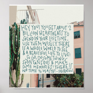 Affiche Vivent votre citation de la vie