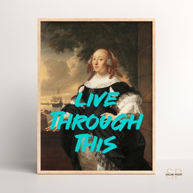 Affiche Vivez à travers ce mur de citation de peinture de  (Créateur téléchargé)