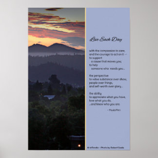 Affiche Vivez chaque jour avec compassion...Poster