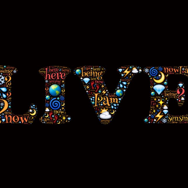 Affiche Vivez Dans L'Art Word Inspirationnel Actuel (Créateur téléchargé)