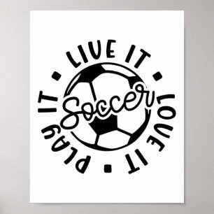 Affiche Vivez-le, aimez-le, jouez-le Football féminin drôl