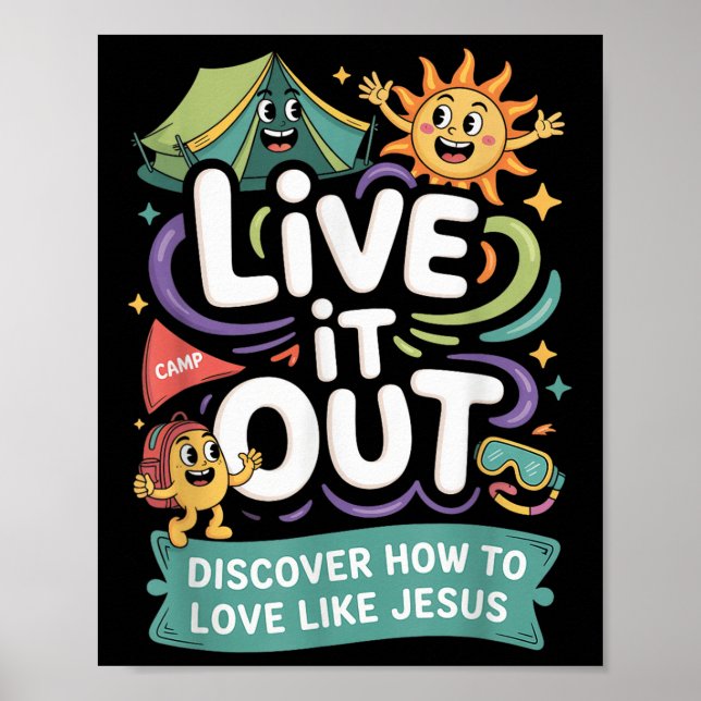 Affiche Vivez-le Amour comme Jésus Vbs 2025 Cam chrétien (Devant)