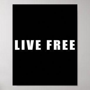 Affiche Vivez Libre Chrétien Conservateur Noir Et Blanc Q