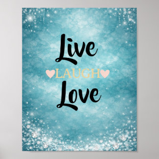 Affiche Vivez, Riez, Aimez Citation Inspirante