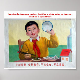Affiche Vivez simplement, grains de trésor, ...