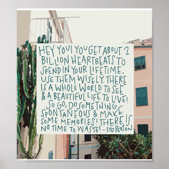 Affiche Vivez votre Citation de vie (Devant)