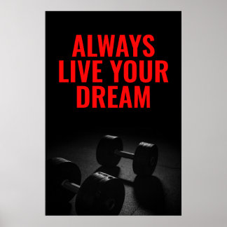 Affiche Vivez votre rêve Bodybuilding entraînement Fitness