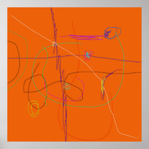 Affiche Vivid Arrière - plan orange