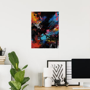 Affiche Vivid Chaos - Audacieux Prin d'Art Expressionniste