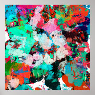 Affiche Vivid im du concept de taches de peinture en grun