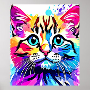 Affiche Vivid Kitty Vibes Design