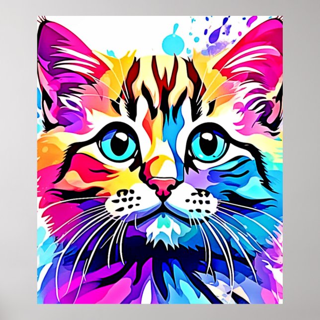 Affiche Vivid Kitty Vibes Design (Devant)