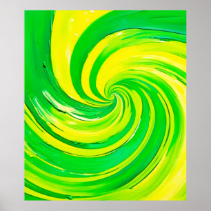 Affiche Vivir Vert et Jaune