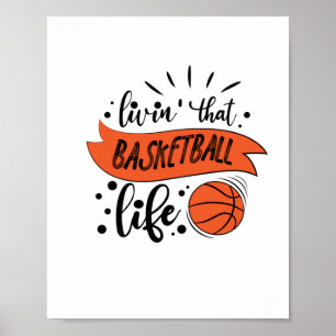 Affiche Vivre cette vie de basket-ball - Basketball 