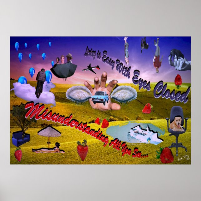 Affiche Vivre Est Facile Avec Les Yeux Fermés... (Devant)