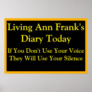 Affiche Vivre le journal d'Anne Frank : Parle plus fort