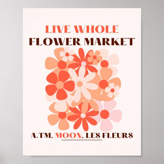 AFFICHE VIVRE LE MARCHÉ DES FLEURS ENTIÈRES (Devant)