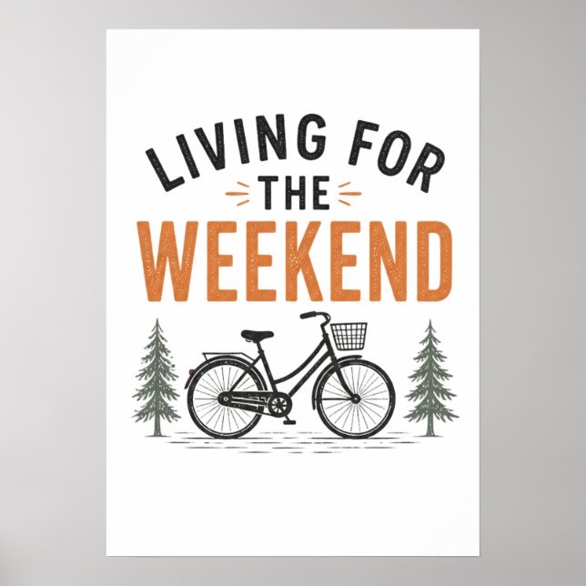 Affiche Vivre pour l'Aventure Vélo de Fin de Semaine en Pl (Devant)
