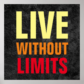 Affiche Vivre Sans Limites Motivation Inspirationnelle