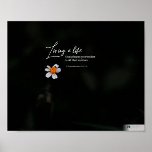 Affiche Vivre une vie (1 Thessaloniciens 2:11-12)