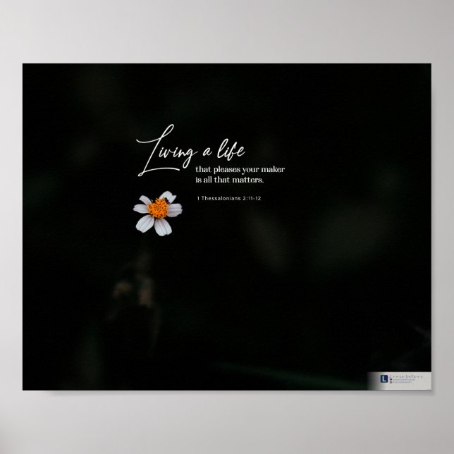 Affiche Vivre une vie (1 Thessaloniciens 2:11-12) (Devant)