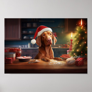 Affiche Vizsla Christmas Cookies Festive Holiday
